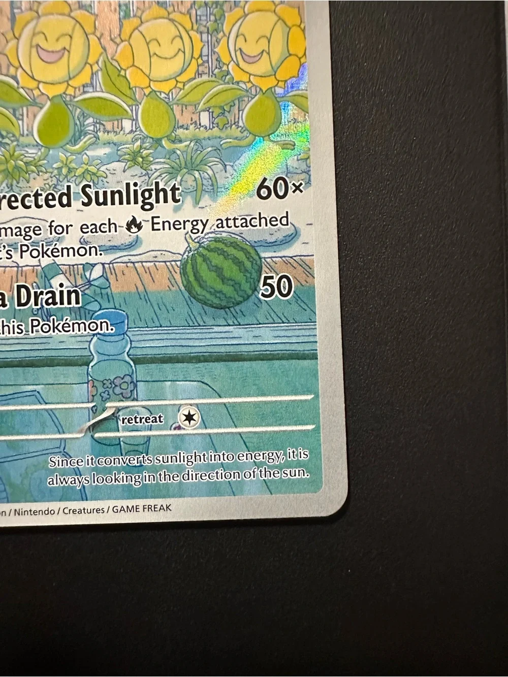Pokemon card being